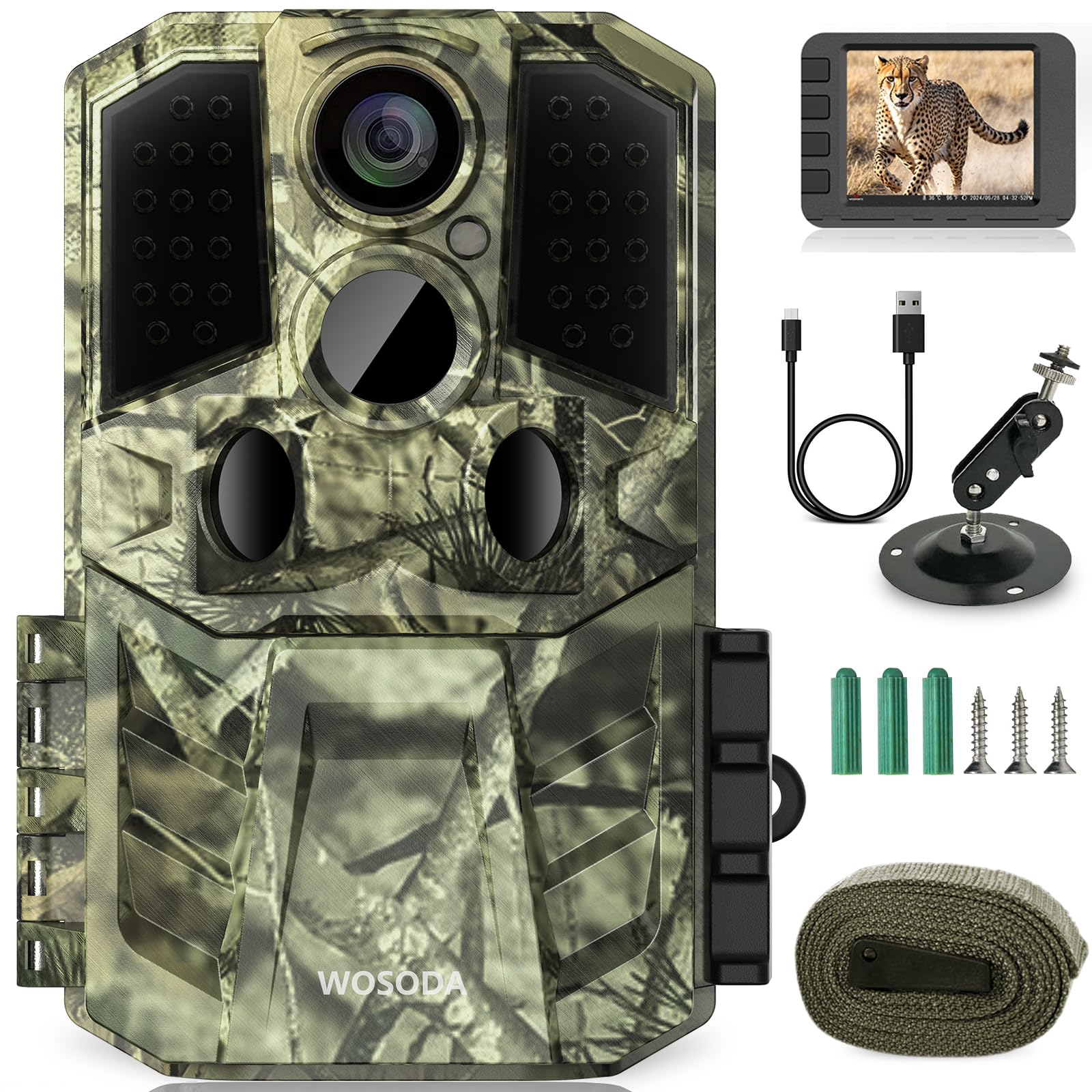 Amazon.com: WOSODA Trail Camera 36MP 1920P, Night Vision, IP66